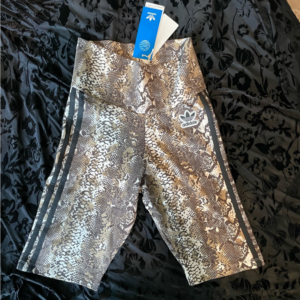 NWT Adidas Python Print Bike Short Tights